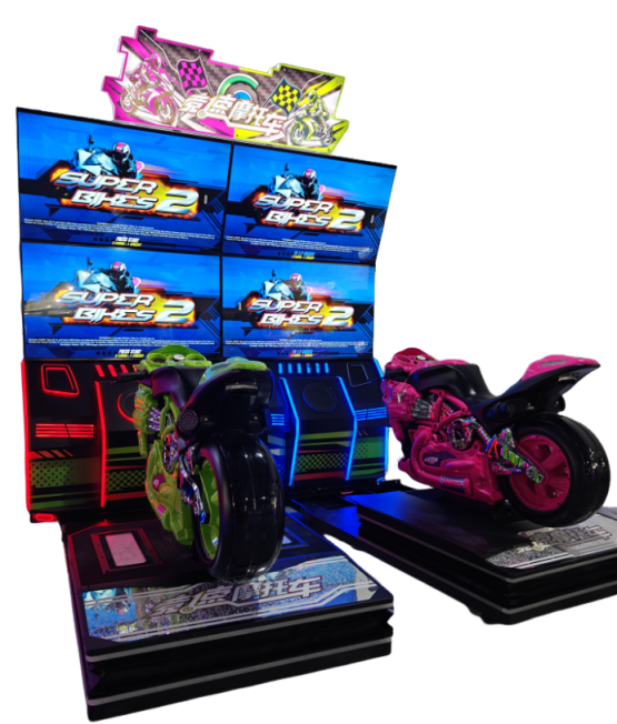 Elong Game Zone English Racing Games Entertainment Machine-Coin Operated Metal & Plastic Construction