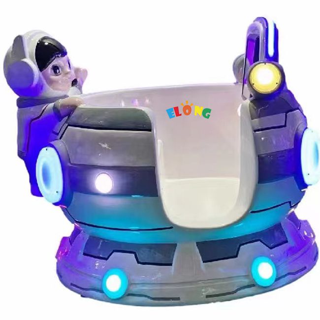 360 Degree Rotating Cup Kiddie Rider Machines Mp5 Screen Rotating Swing Machine Coin Operated