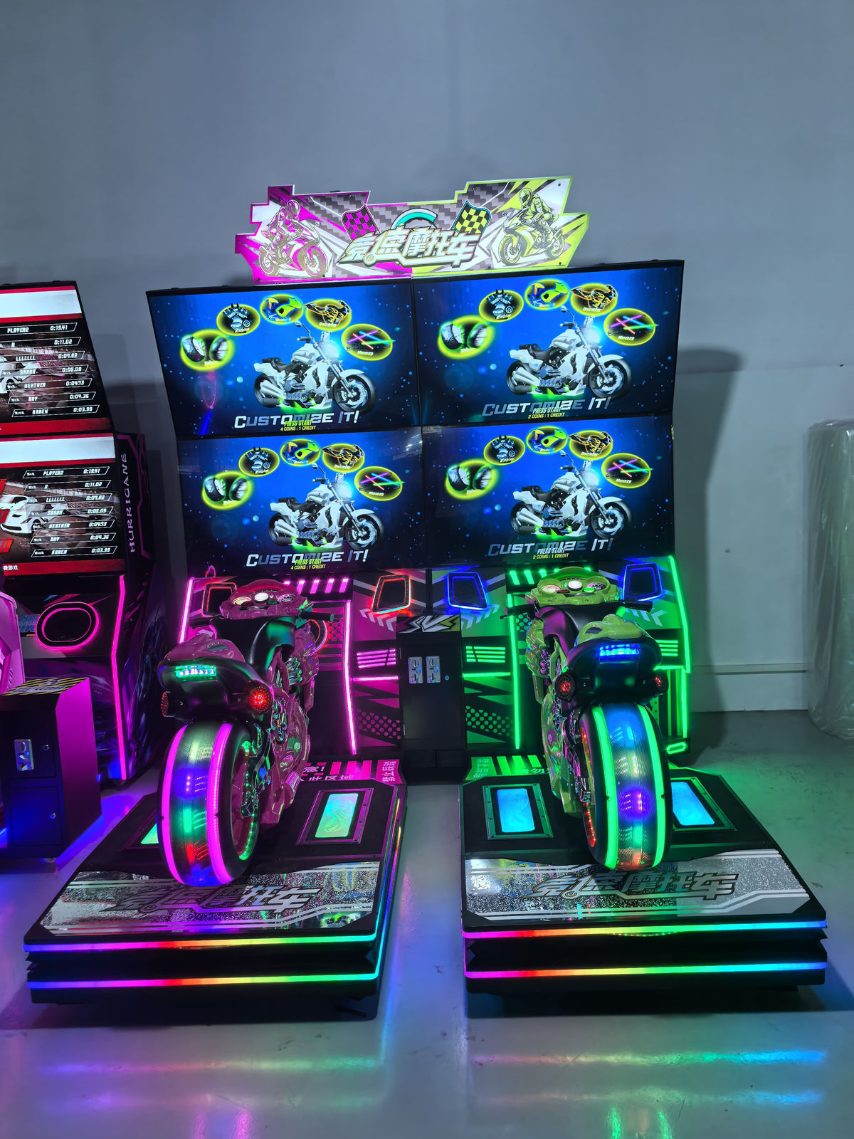 Elong Game Zone English Racing Games Entertainment Machine-Coin Operated Metal & Plastic Construction
