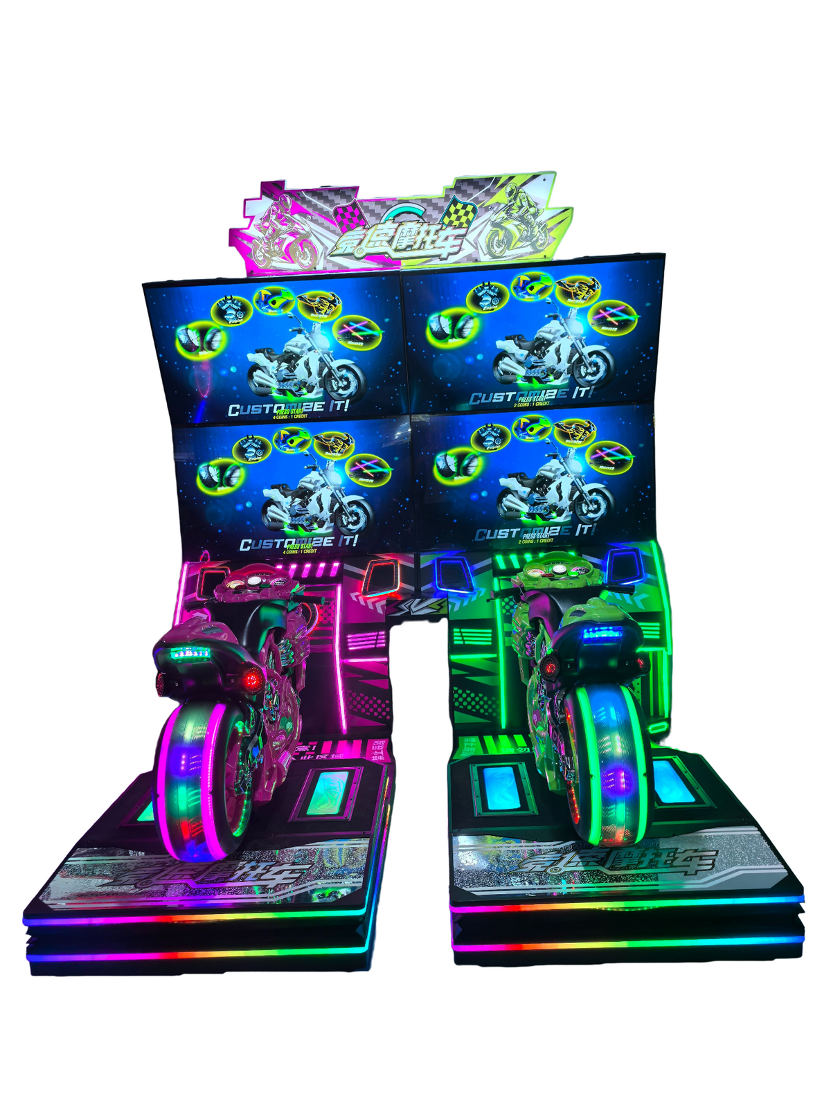 Elong Game Zone English Racing Games Entertainment Machine-Coin Operated Metal & Plastic Construction