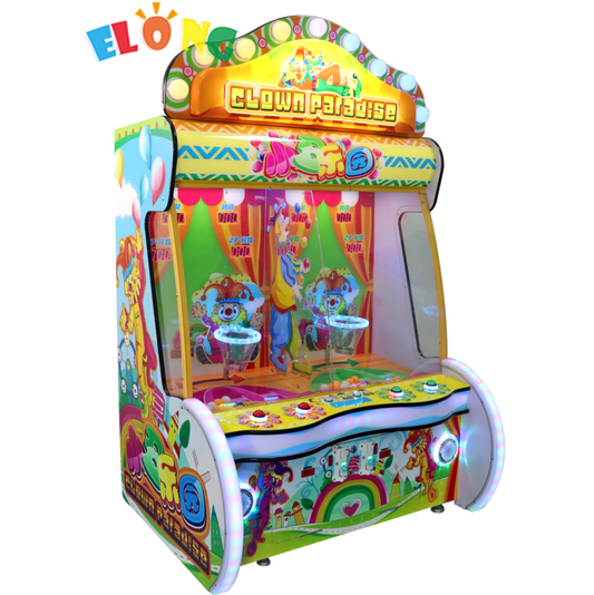 Paradise Clown Interactive Coin-Operated Boxing Game Machine Durable Metal Cabinet 1-Year for Kids Parents English Language