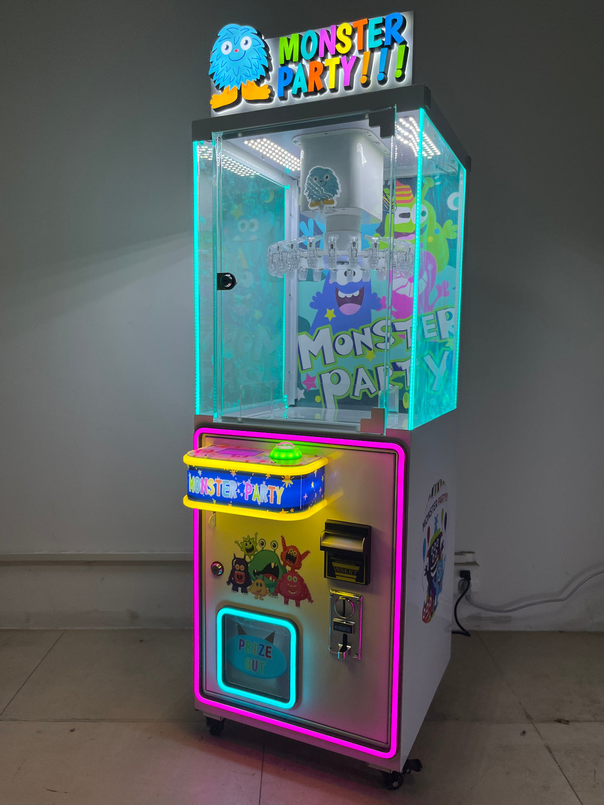 Stainless Steel Coin-Operated Arcade Prize Clamp Vending Game Clip Machine