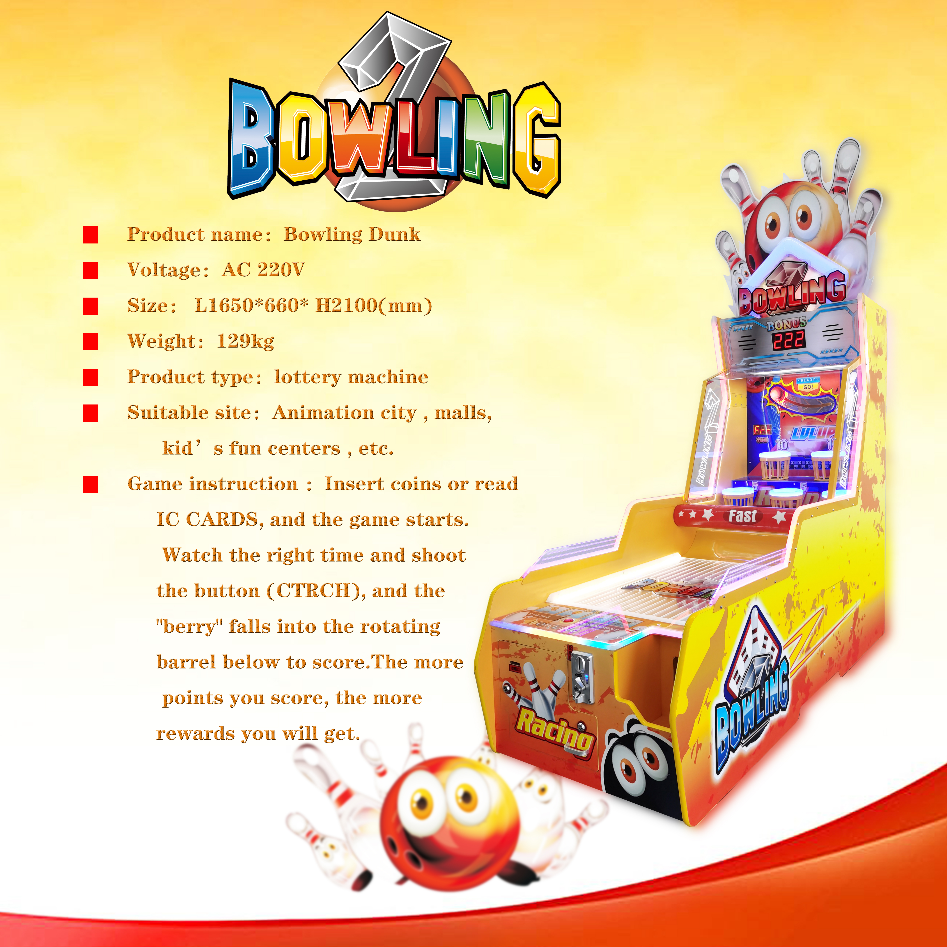 Redemption Game Machine Bowling Big Dunk