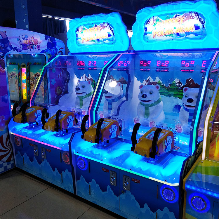 Redemption Game Machine shooting ball Funny Polar Bear