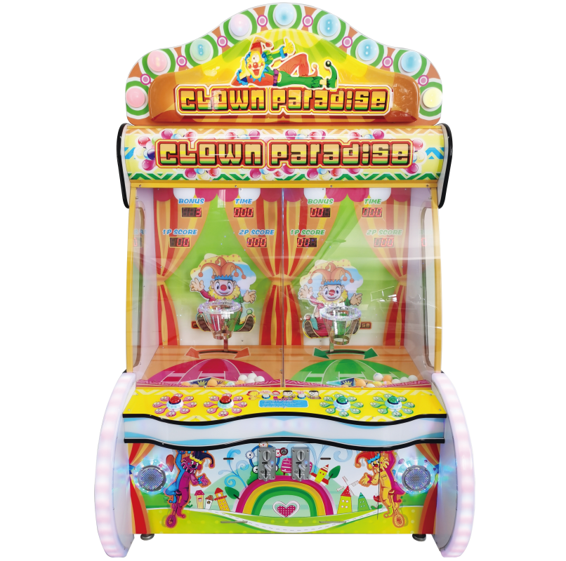 Paradise Clown Interactive Coin-Operated Boxing Game Machine Durable Metal Cabinet 1-Year for Kids Parents English Language