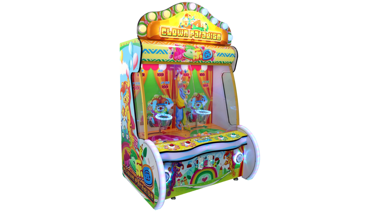 Paradise Clown Interactive Coin-Operated Boxing Game Machine Durable Metal Cabinet 1-Year for Kids Parents English Language