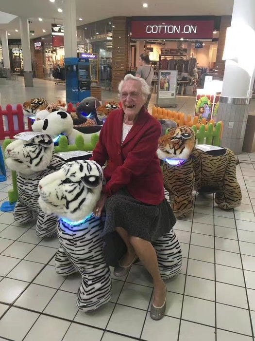 Kiddie Rides - White Tiger Animals Rideable