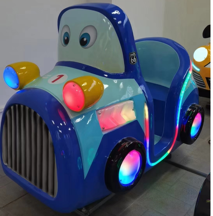 Funny Rocking Cars Kiddie Ride Coin-Operated Arcade Machine with Electric Swing Ride for Kids' Amusement