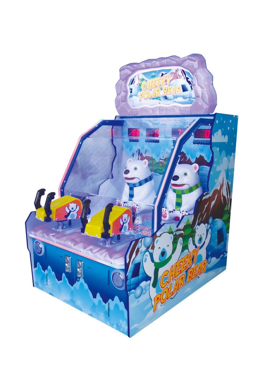 Redemption Game Machine shooting ball Funny Polar Bear