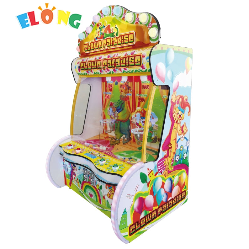 Paradise Clown Interactive Coin-Operated Boxing Game Machine Durable Metal Cabinet 1-Year for Kids Parents English Language