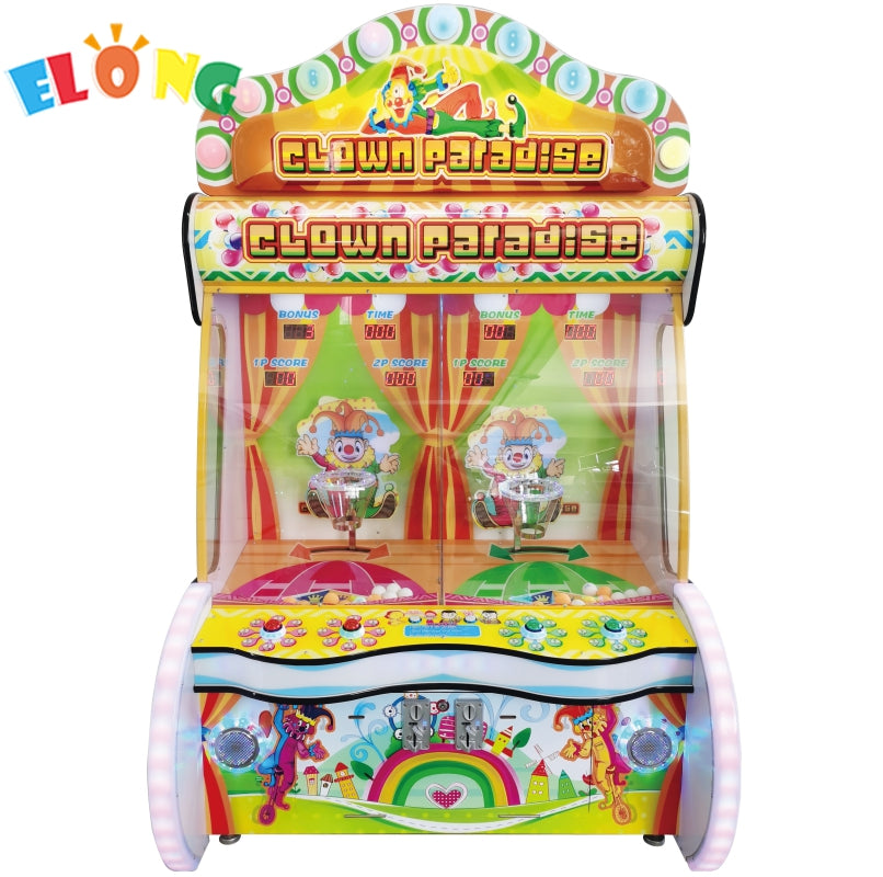 Paradise Clown Interactive Coin-Operated Boxing Game Machine Durable Metal Cabinet 1-Year for Kids Parents English Language