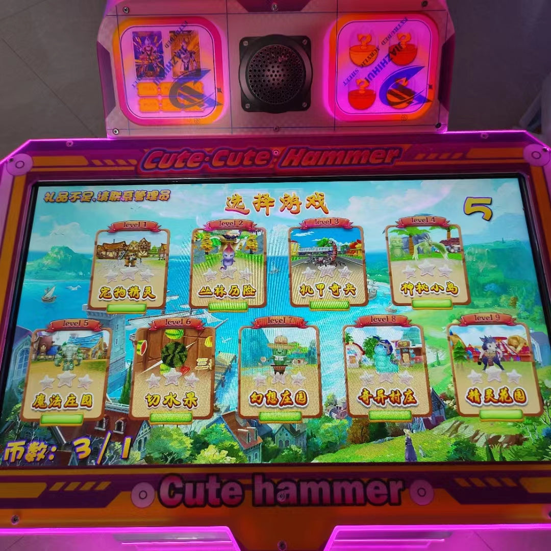 Hammer Hitting Video Games Amusement
