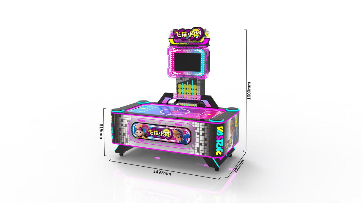 Indoor Coin-Operated Arcade Air Hockey Table for Kids 2-Player Multi-Ball Redemption Game Machine