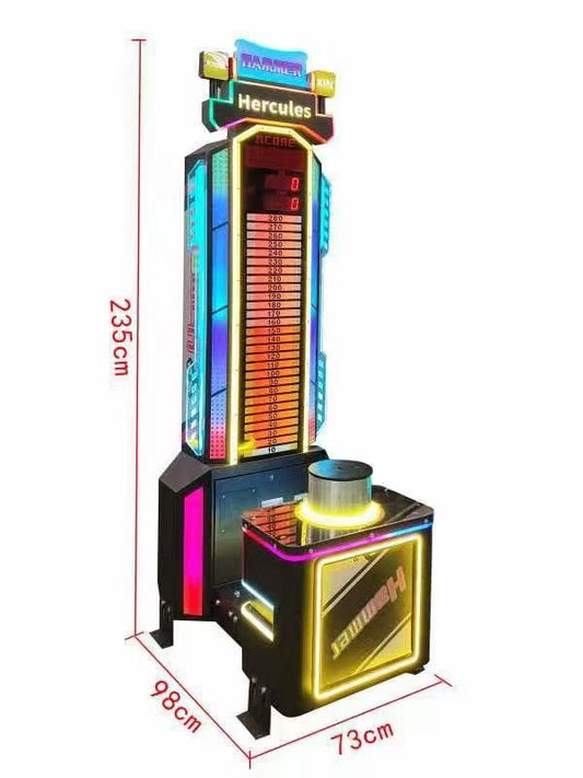English Language Amusement Park Sledge Hammer King Street Machine Interactive Boxing Game Machine