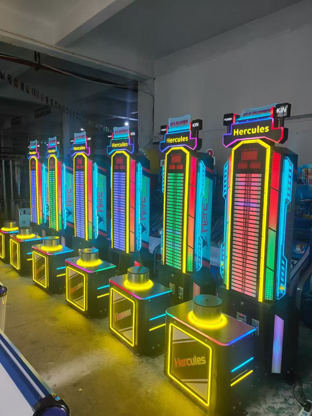 English Language Amusement Park Sledge Hammer King Street Machine Interactive Boxing Game Machine