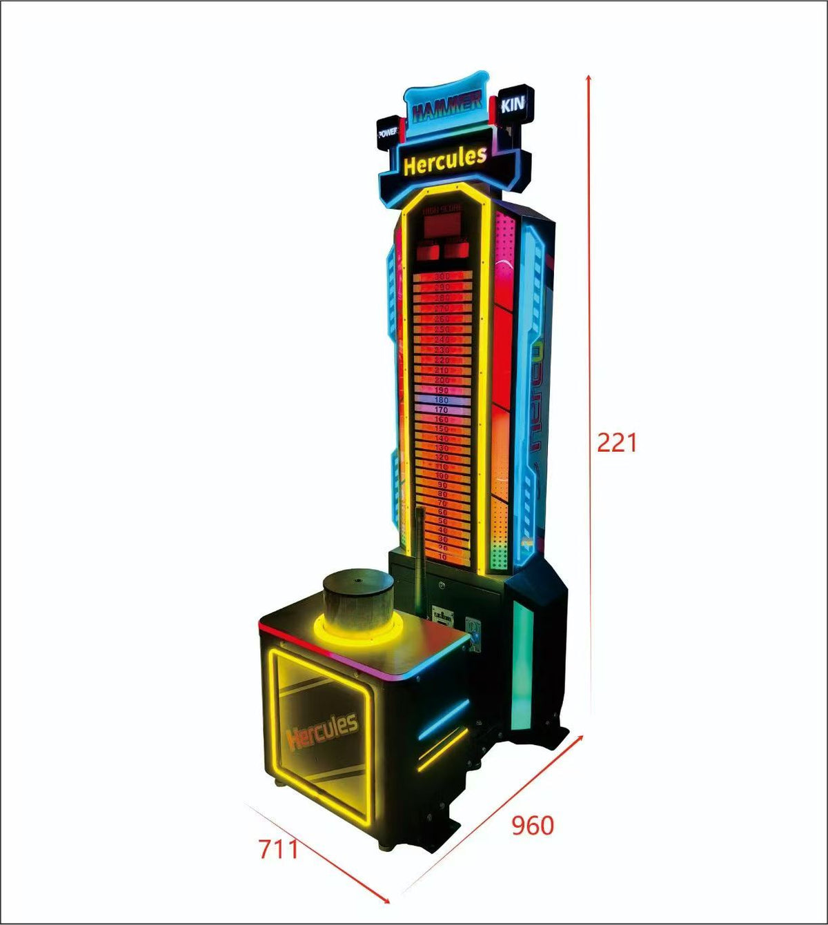 English Language Amusement Park Sledge Hammer King Street Machine Interactive Boxing Game Machine