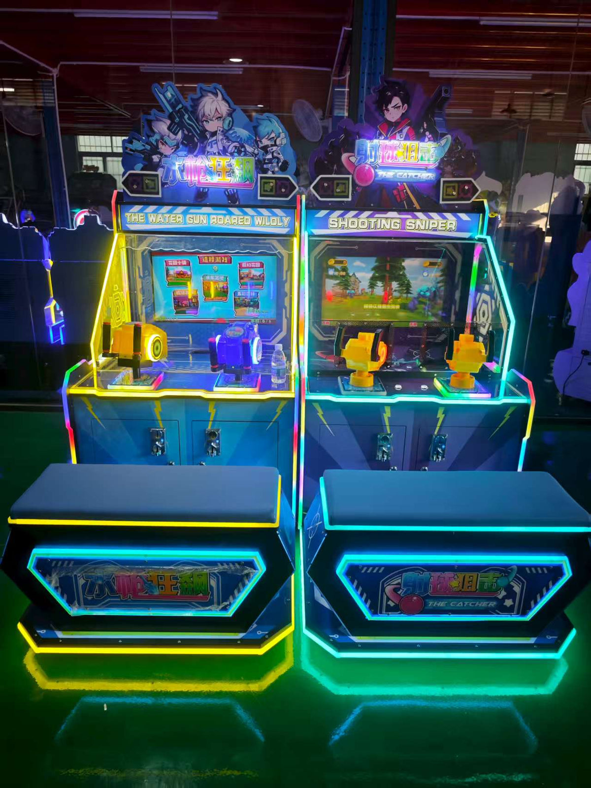 2-Player Coin-Operated Sniper Shooting Arcade Game Machine Plastic for Kids 6 Years Above English Language 1-Year Warranty