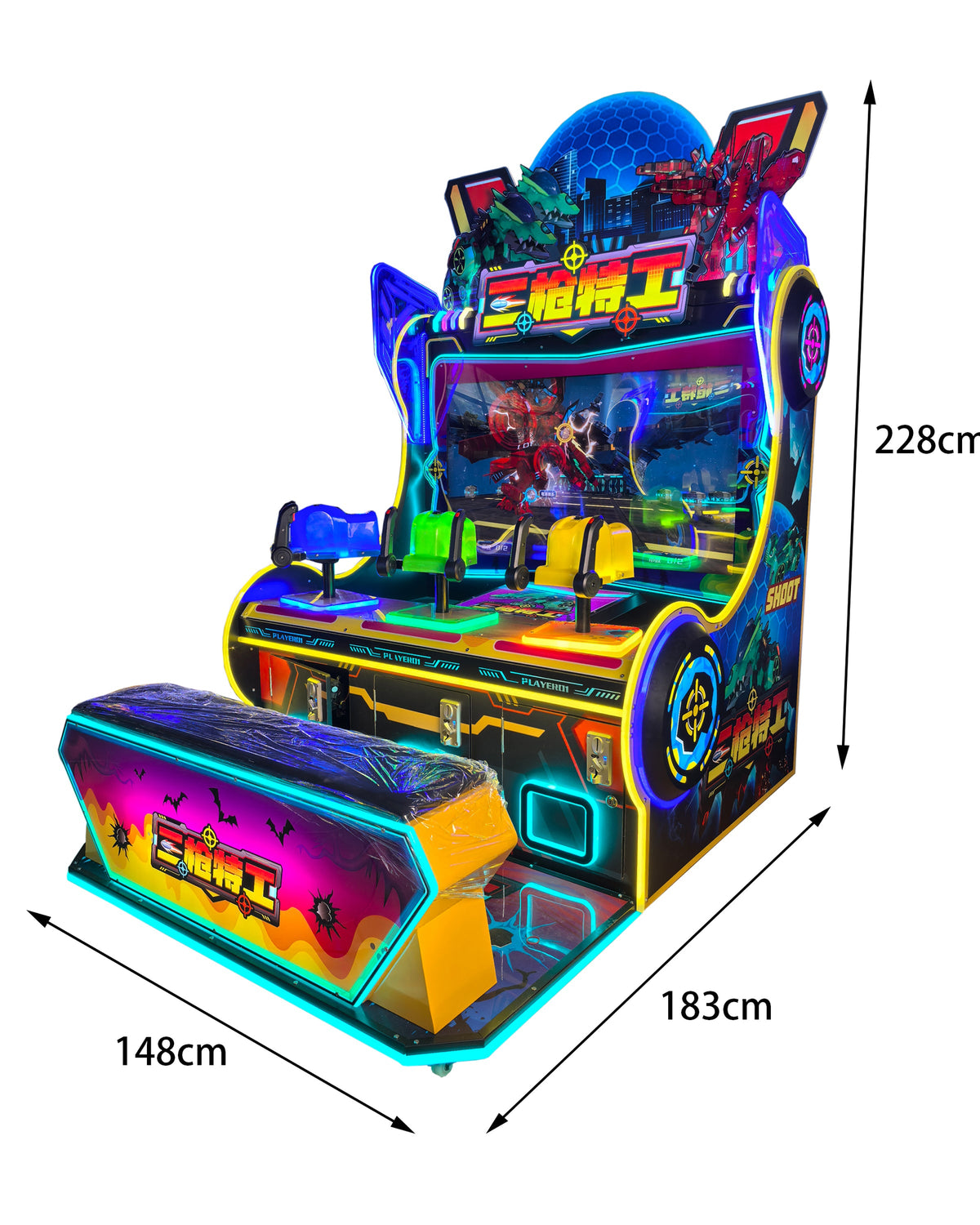 Guangdong Indoor Amusement Shooting Arcade Machine Bill Acceptor Boxing Game 6+ Years Multi-Language (Spanish/English/French)