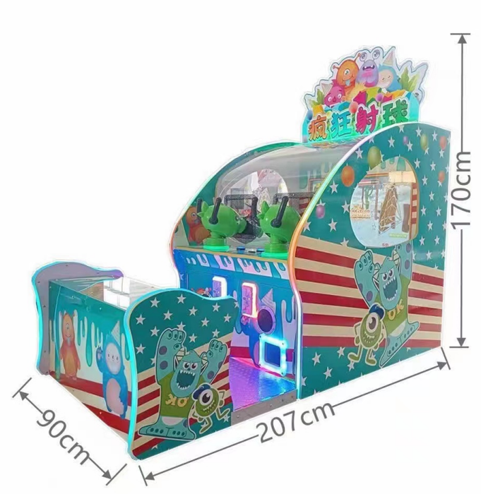 High Quality Crazy Shot Ball Shooting Kids Game Machines Coin Operated Arcade Indoor Sport Amusement English Language on Sale