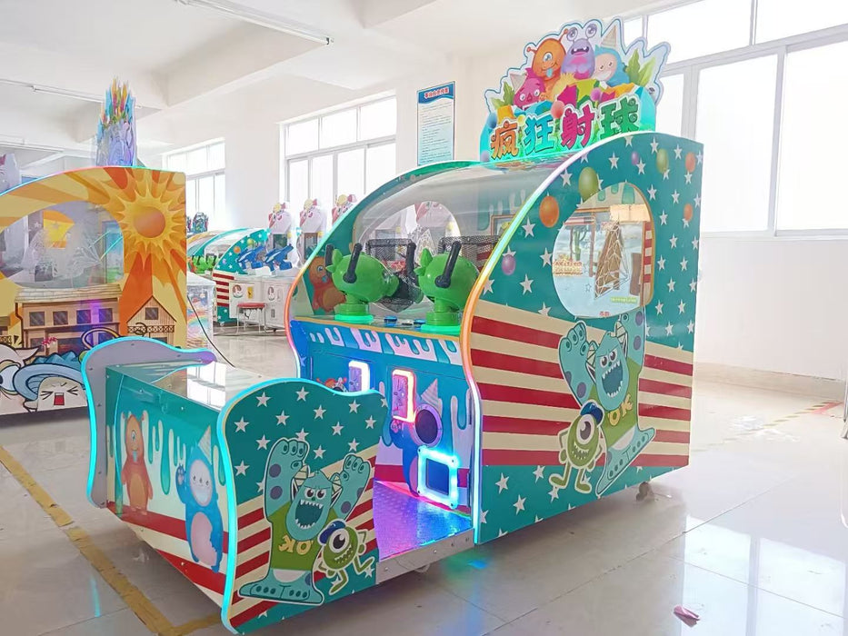 High Quality Crazy Shot Ball Shooting Kids Game Machines Coin Operated Arcade Indoor Sport Amusement English Language on Sale