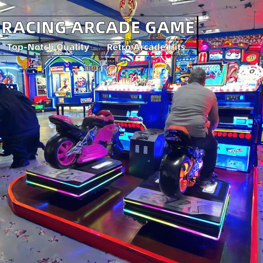 Arcade Racing Car & Motorcycle Video Game Console Coin-Operated Speed Simulator with 1-Year Warranty English Language 220V