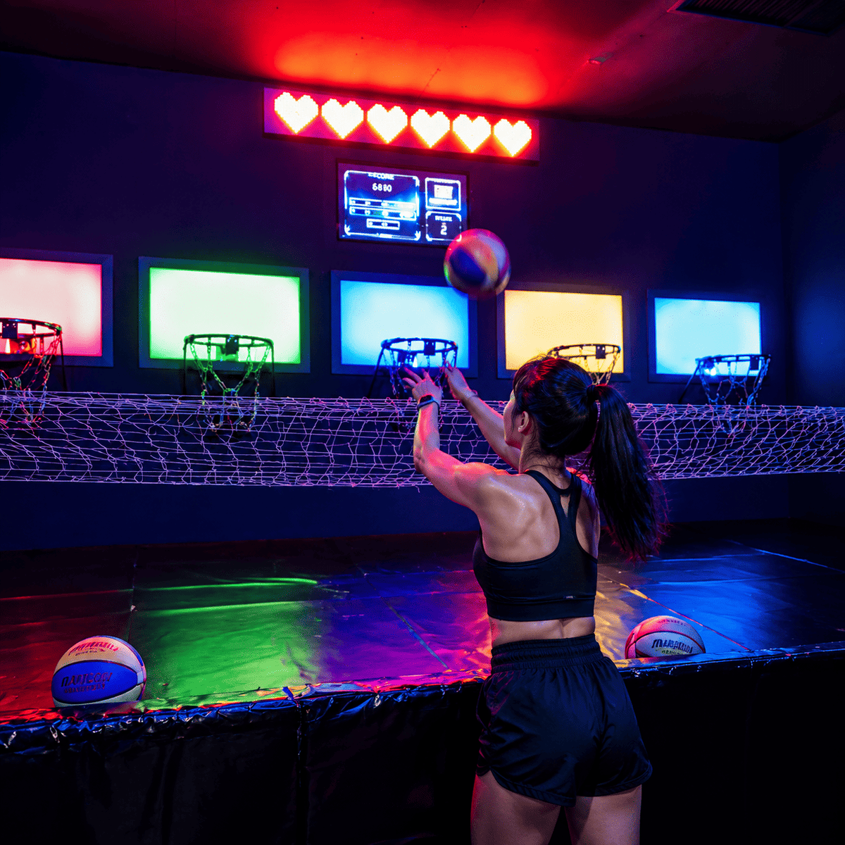 Interactive Basketball Machine commercial active gaming equipment image 1