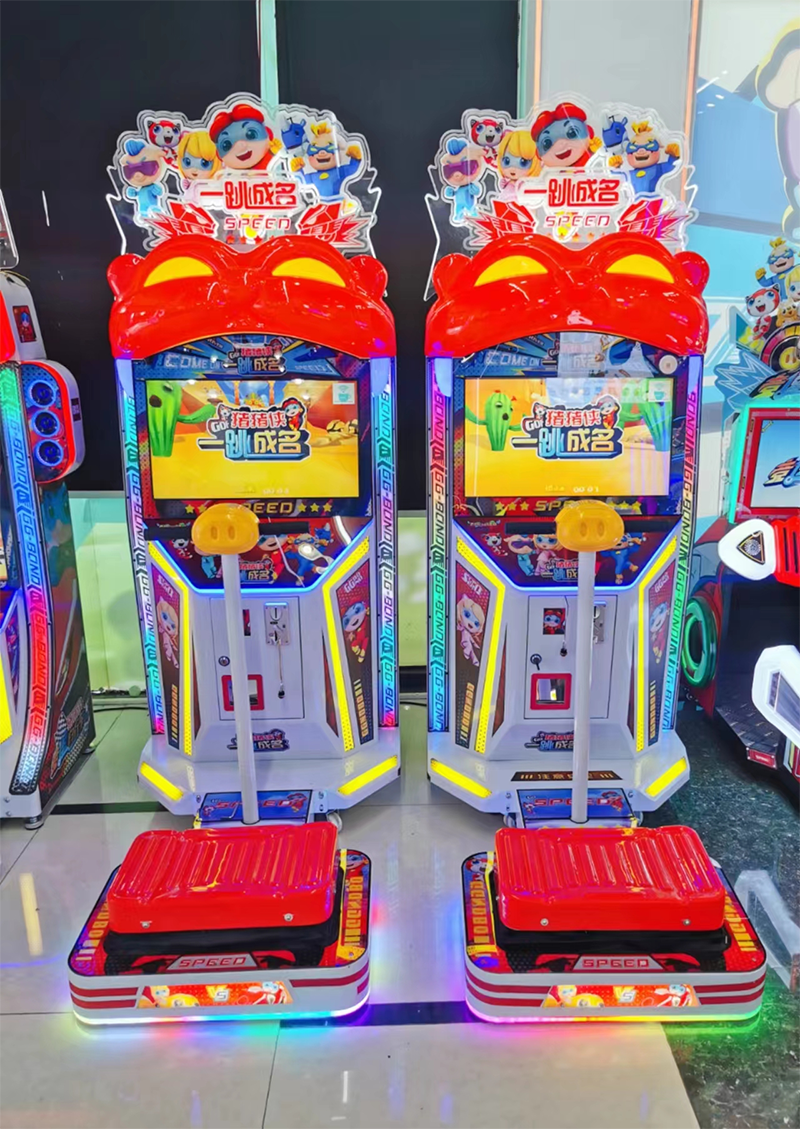 Elong Pigman Kid Jumped Arcade Game Machine 26 Inch Lcd Screen Video Game Indoor Racing Coin Operated Kids Game Machine