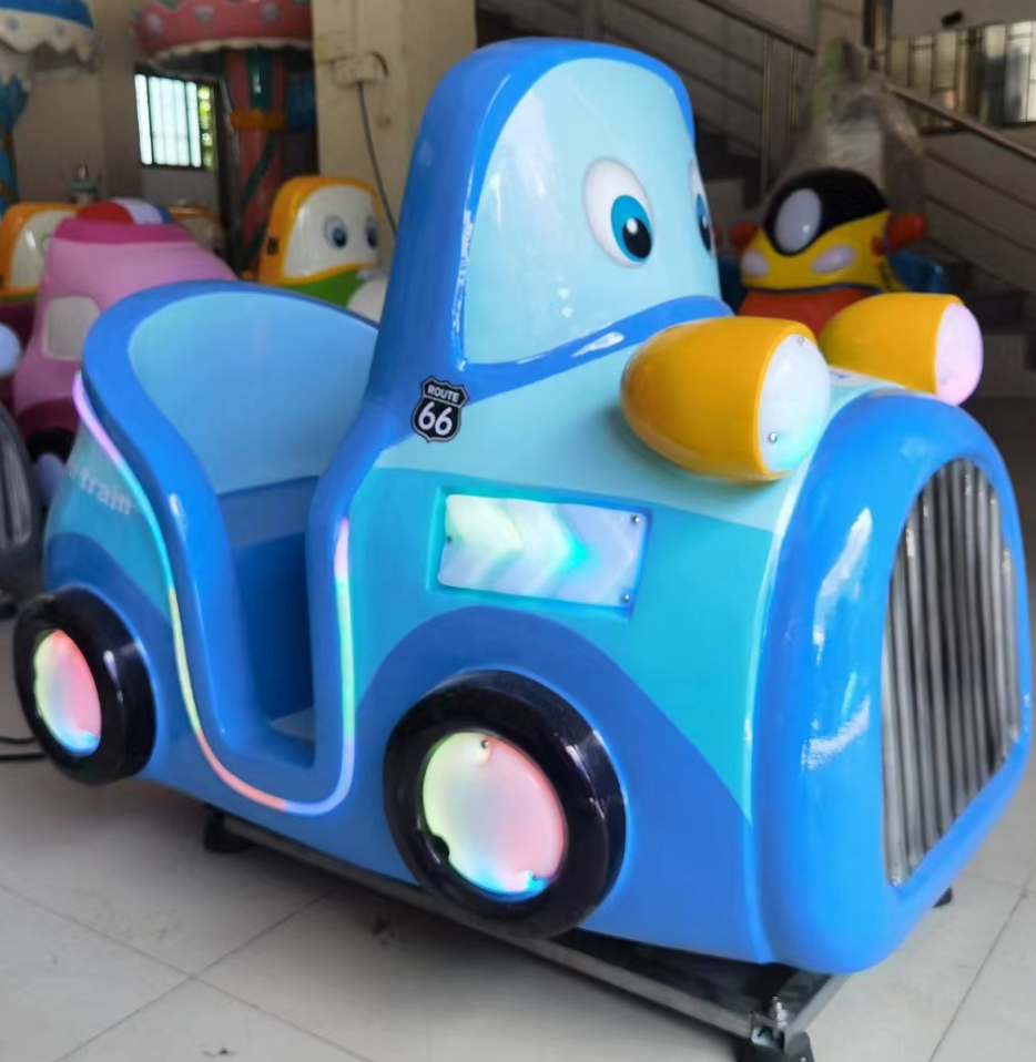 Funny Rocking Cars Kiddie Ride Coin-Operated Arcade Machine with Electric Swing Ride for Kids' Amusement