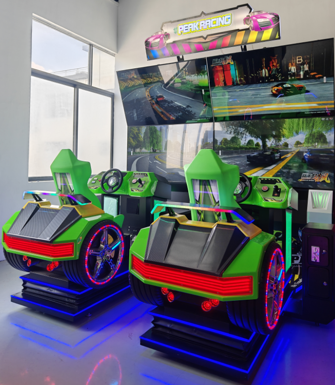 Dual-Screen 55 Inch Video Racing Simulator Machine 2-Player Coin Operated Driving Game