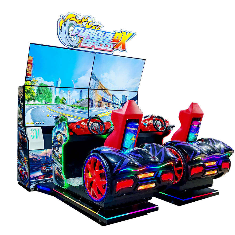 Racing Car Simulator Game Machine Dynamic Four Screen Coin Operated Arcade Entertainment