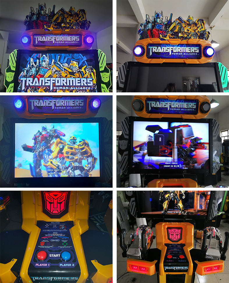 MN-EL9043 Wholesale for Transformers Double Gun Video Screen Arcade Game Machine Dual Shooter Game Board English Transformer Steel