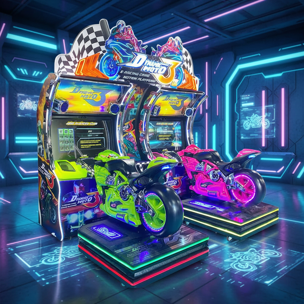 Elong New 2 Player Video Motorcycle Racing Arcade Game Machine Made of Durable Metal