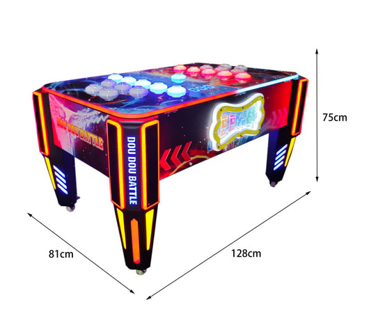 Coin-operated Two-player Battle in the Amusement Park Arcade Game Naughty Bean Catch Light Plastic Hammer Hitting Game for Kids