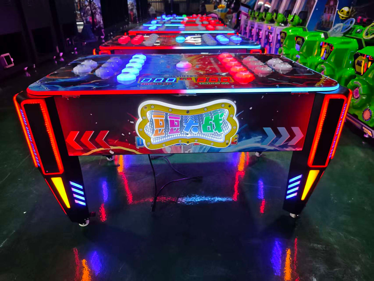 Coin-operated Two-player Battle in the Amusement Park Arcade Game Naughty Bean Catch Light Plastic Hammer Hitting Game for Kids