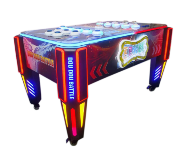 Coin-operated Two-player Battle in the Amusement Park Arcade Game Naughty Bean Catch Light Plastic Hammer Hitting Game for Kids