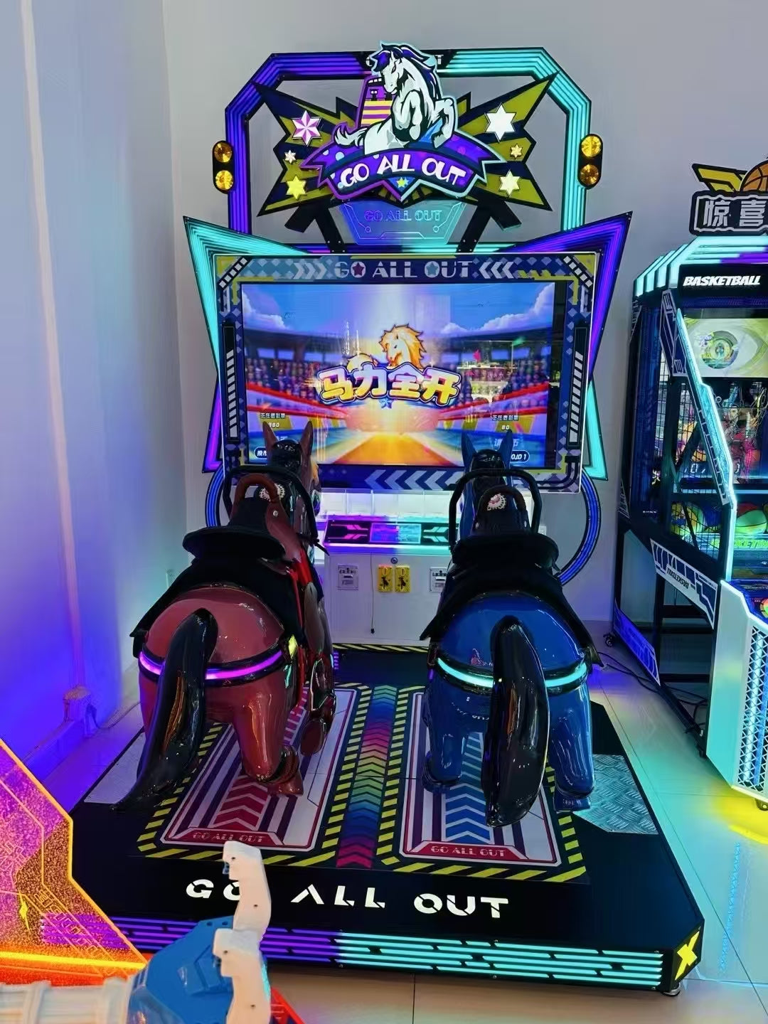 2 Player Coin-Operated Racing Game Shadow Hunter Knight 1-Year Warranty Arcade Product
