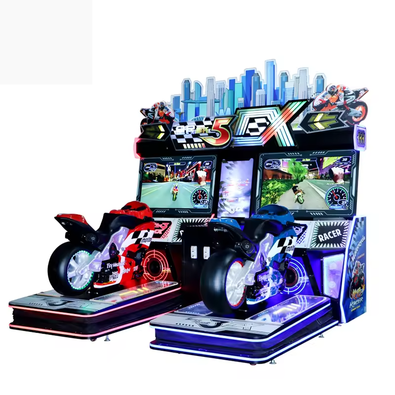 Arcade Racing Car & Motorcycle Video Game Console Coin-Operated Speed Simulator with 1-Year Warranty English Language 220V