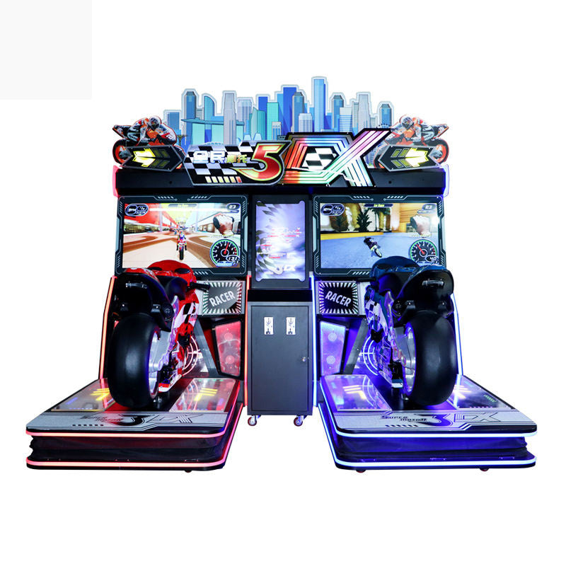 Arcade Racing Car & Motorcycle Video Game Console Coin-Operated Speed Simulator with 1-Year Warranty English Language 220V