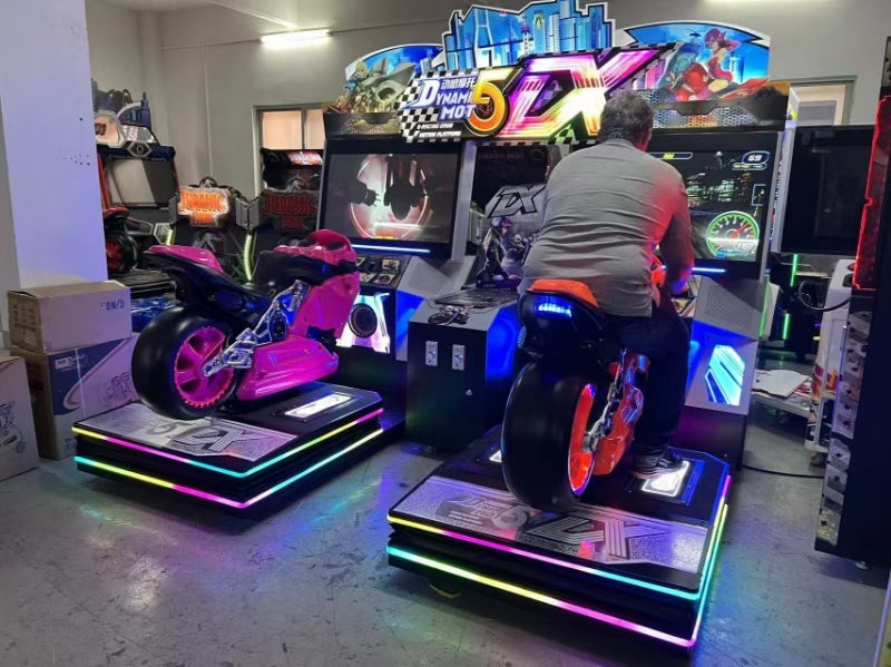 Arcade Racing Car & Motorcycle Video Game Console Coin-Operated Speed Simulator with 1-Year Warranty English Language 220V