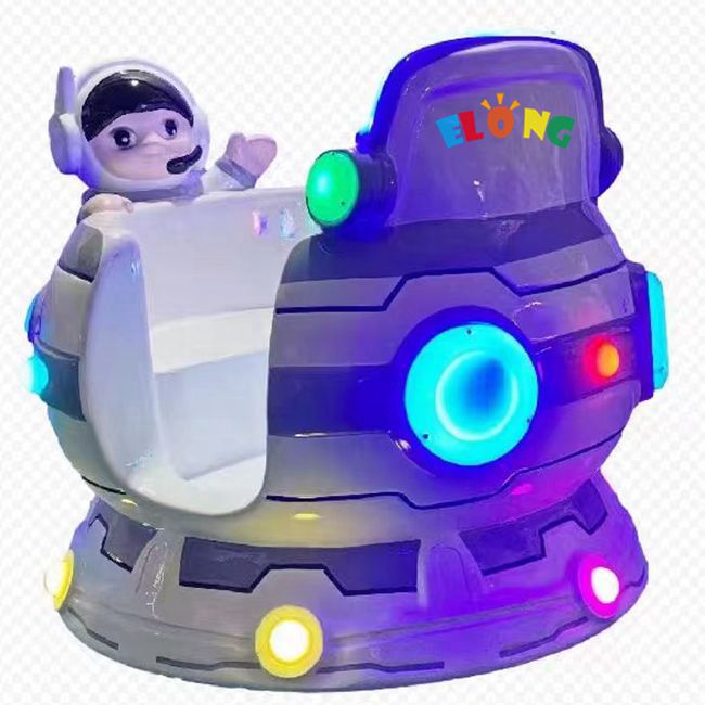 360 Degree Rotating Cup Kiddie Rider Machines Mp5 Screen Rotating Swing Machine Coin Operated