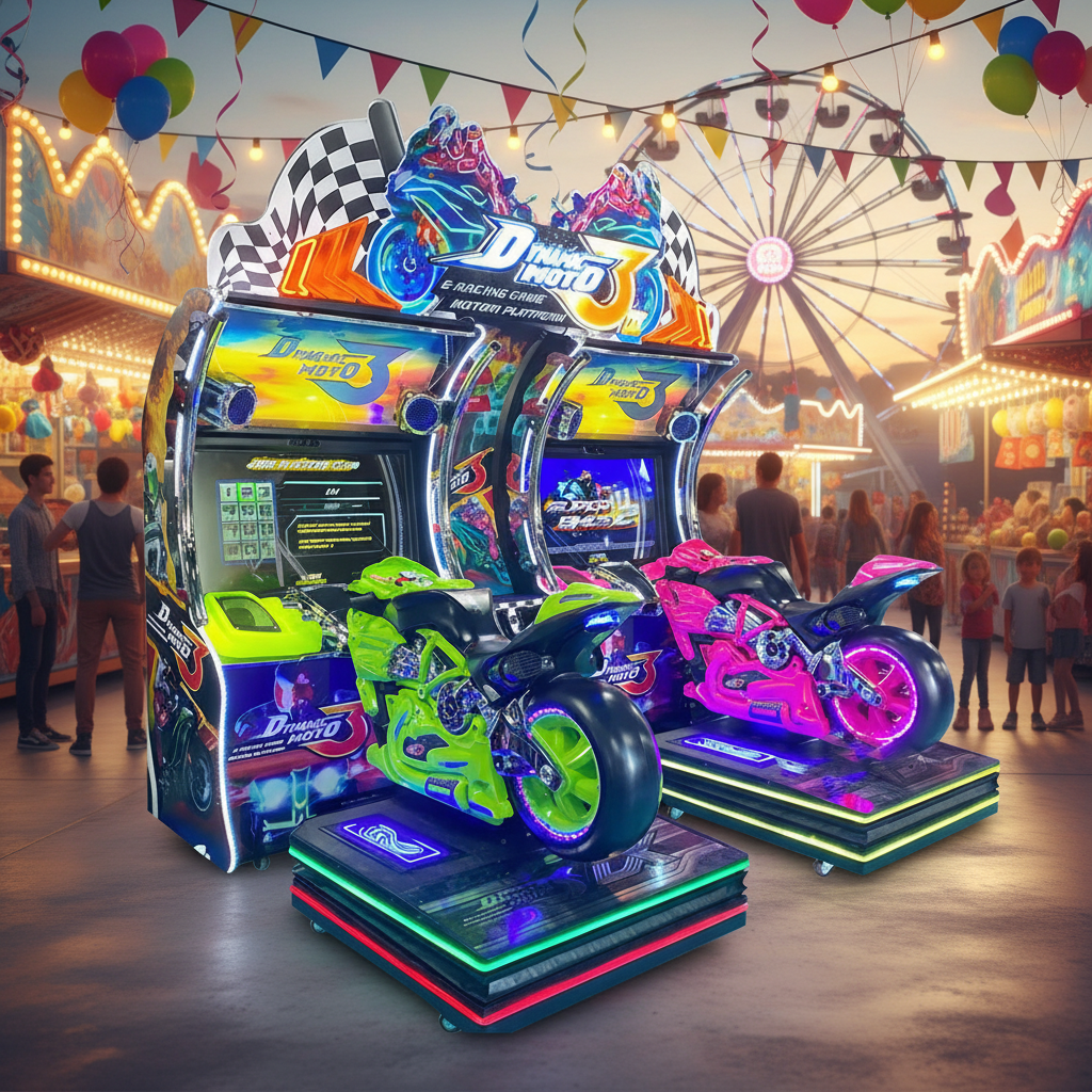 Elong New 2 Player Video Motorcycle Racing Arcade Game Machine Made of Durable Metal