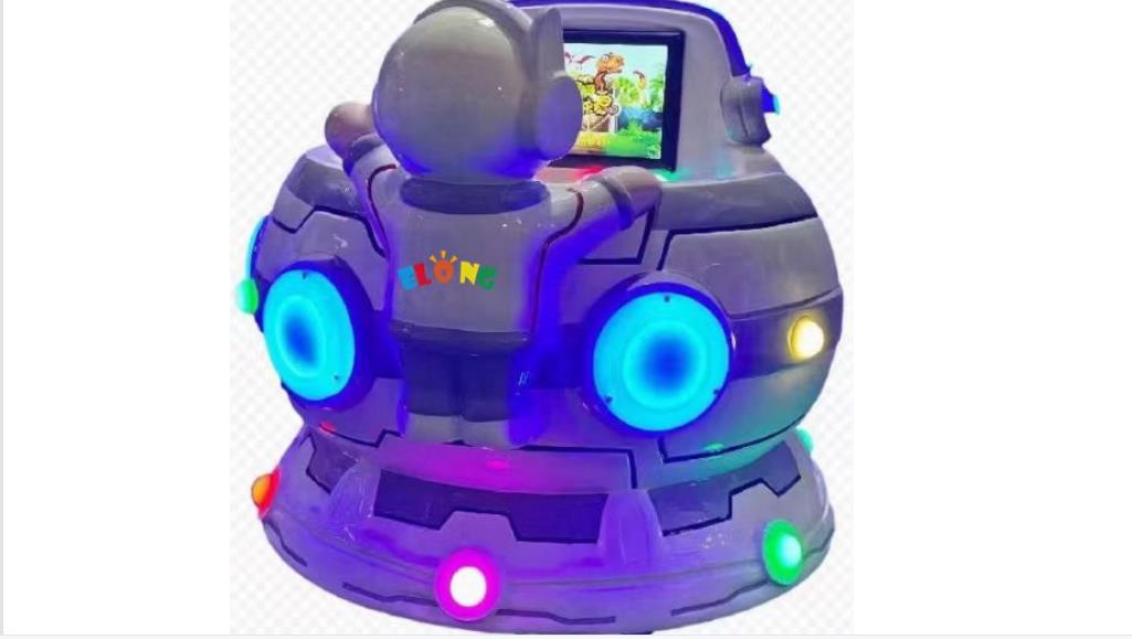 360 Degree Rotating Cup Kiddie Rider Machines Mp5 Screen Rotating Swing Machine Coin Operated
