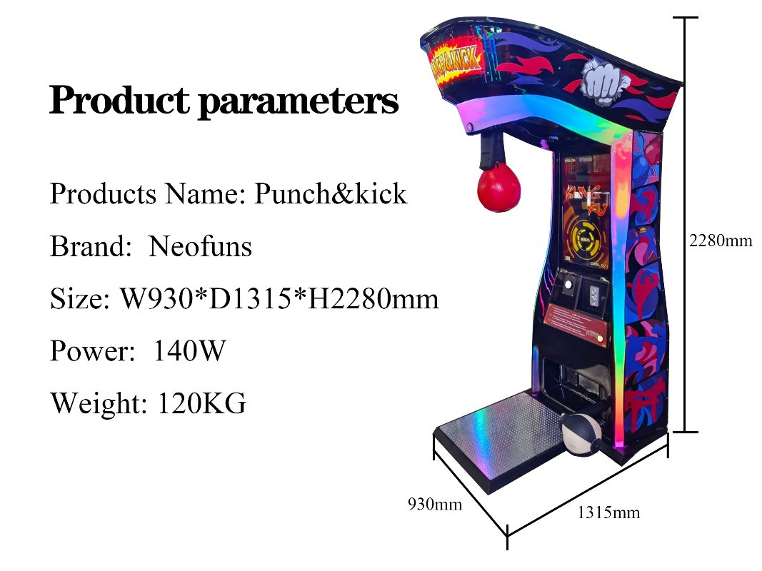 Boxer punching and kicking game machine