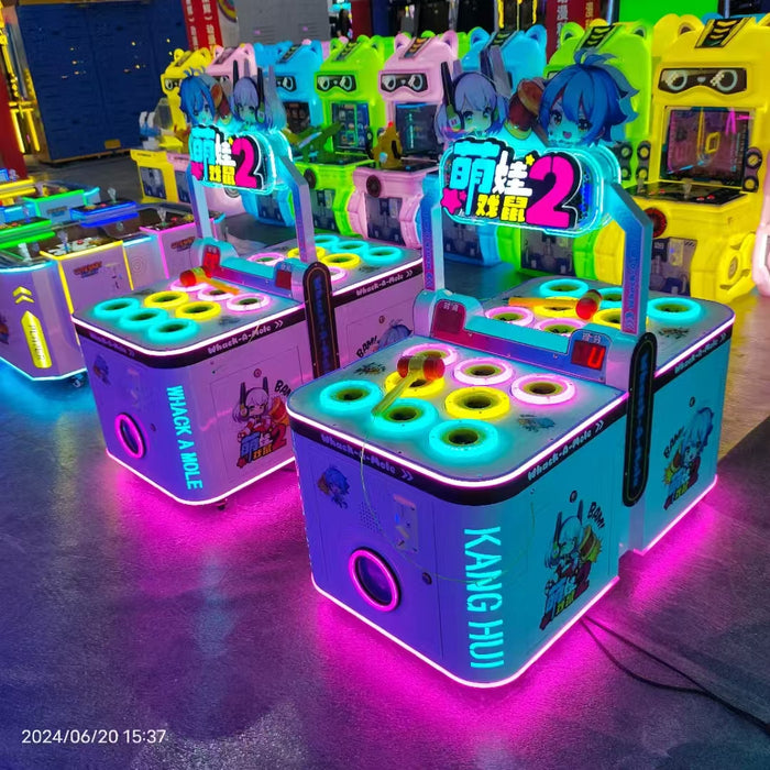 Interactive Kids Coin-Operated Hamster Hitting Arcade Machine - Fun Hammer Game for Game Zone