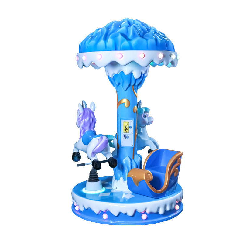 High Quality 3-Seater Ocean Animal Carousel Kids' Coin-Operated Ride for Amusement Park Fiberglass