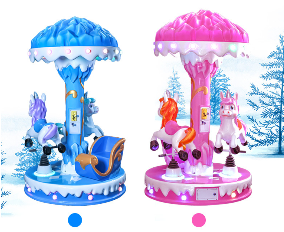 High Quality 3-Seater Ocean Animal Carousel Kids' Coin-Operated Ride for Amusement Park Fiberglass