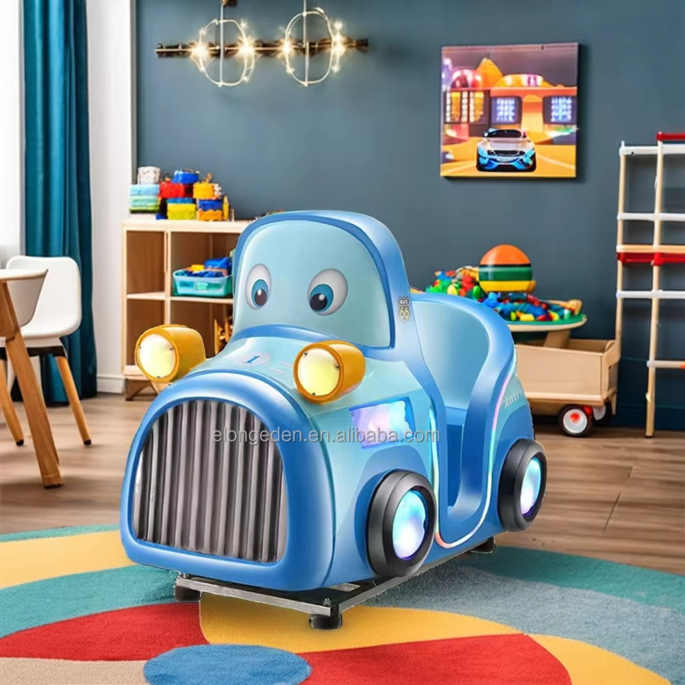 Funny Rocking Cars Kiddie Ride Coin-Operated Arcade Machine with Electric Swing Ride for Kids' Amusement