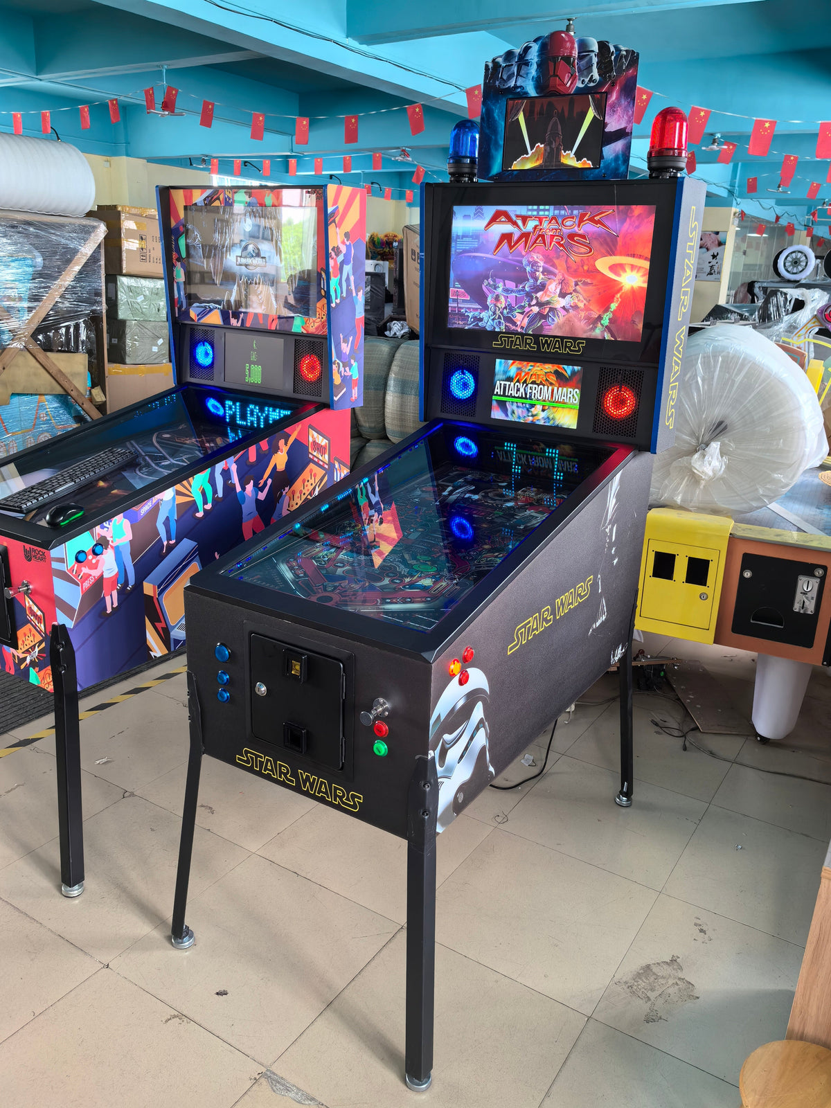 43 inch 4K 4 Screens electronic arcade coin operated game machine for game center space virtual pinball game machine for sale