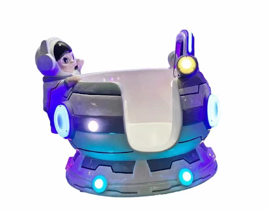 360 Degree Rotating Cup Kiddie Rider Machines Mp5 Screen Rotating Swing Machine Coin Operated