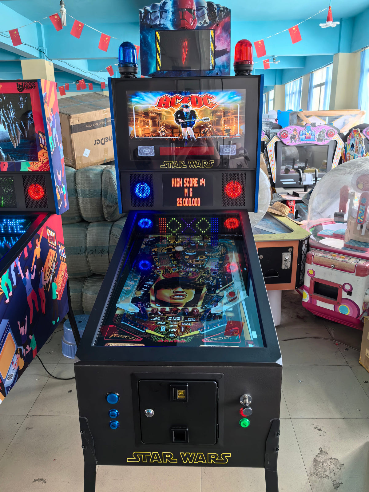43 inch 4K 4 Screens electronic arcade coin operated game machine for game center space virtual pinball game machine for sale